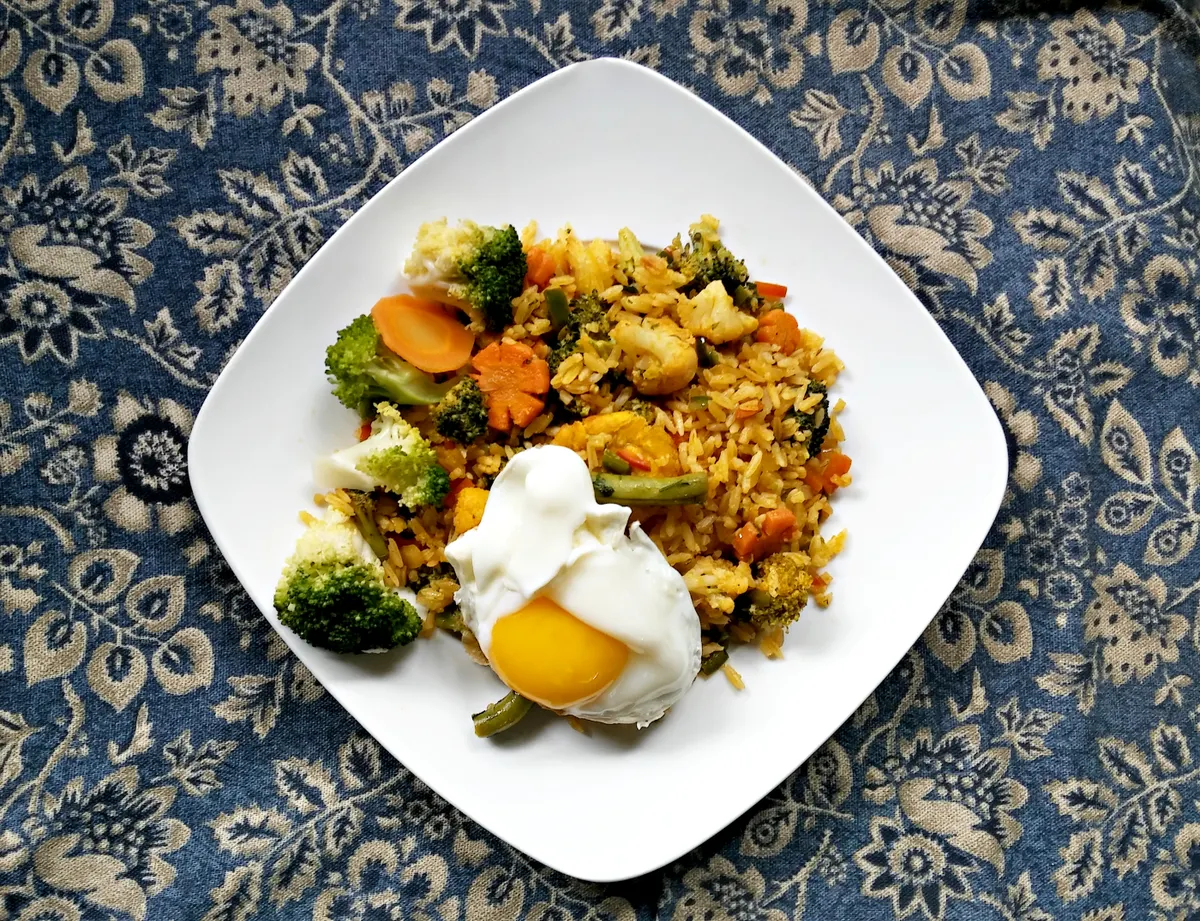 Riz sauté à l'œuf